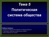 Политическая система общества