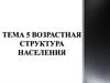 Возрастная структура населения