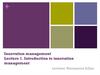 Innovation management. Introduction to innovation management