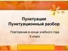 Пунктуация. Пунктуационный разбор. 6 класс