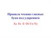 Правила чтения гласных букв под ударением. Aa, Ee, Ii, Oo, Uu, Yy