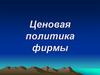 Ценовая политика фирмы