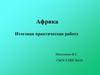 Африка. Итоговая практическая работа