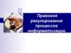 Правовое регулирование процессов информатизации