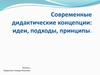 Современные дидактические концепции: идеи, подходы, принципы