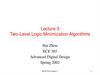 Two-Level Logic Minimization Algorithms. Lecture 3