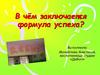 В чём заключается формула успеха