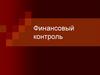 Финансовый контроль