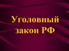 Уголовный закон РФ. Тема 2