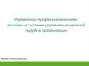 Управление профессиональными рисками в системе управления охраной труда в организации