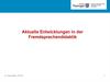 Aktuelle entwicklungen in der fremdsprachendidaktik