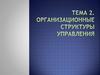 Организационные структуры управления. (Тема 2)