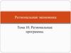 Региональные программы. (Тема 10)