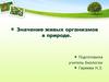 Значение живых организмов в природе