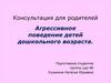 Агрессивное поведение детей дошкольного возраста