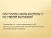Построение таблиц истинности логических выражений