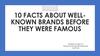 Facts about brands