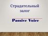 Страдательный залог Passive Voice