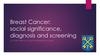 Breast Cancer: social significance, diagnosis and screening
