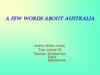 A Few Words about Australia