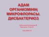 Адам организмінің микрофлорасы. Дисбактериоз