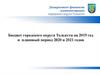 Бюджет городского округа Тольятти на 2019 год и плановый период 2020 и 2021 годов