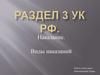 Раздел 3 УК РФ. Наказание. Виды наказаний