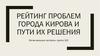 Рейтинг проблем города Кирова и пути их решения