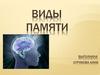 Виды памяти. Предметы и явления, мысли, движения, чувства. образная, словесно-логическая память