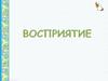 Восприятие (перцепция)