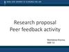 Research proposal Peer feedback activity