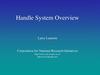 Handle system overview. Digital object architectures