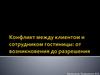 Конфликт между клиентом и сотрудником гостиницы, 4 тема