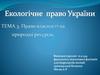 Право власності на природні ресурси