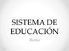Sistema de educación. Rusia