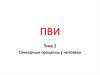 Сенсорные процессы у человека.  Психологическая сущность ощущений. Тема 2
