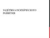 Задержка психического развития