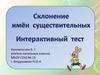 Склонение имен существительных. Интерактивный тест