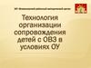Технология организации сопровождения детей с ОВЗ в условиях ОУ