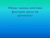 Общие законы действия факторов среды на организмы