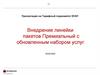 Внедрение линейки пакетов Премиальный с обновленным набором услуг