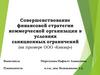 Совершенствование финансовой стратегии коммерческой организации в условиях санкционных ограничений (на примере ООО «Квазар»)
