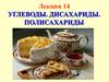 Углеводы. Дисахариды. Полисахариды. (Лекция 14)