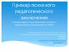 Пример психолого-педагогического заключения. Помощь педагогу при написании психолого-педагогического заключения на ПМПК