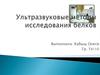 Ультразвуковые методы исследования белков