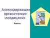 Азотсодержащие органические соединения. Амины