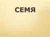 Семя. Общая характеристика. Строение