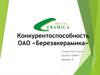 Конкурентоспособность ОАО «Березакерамика»