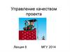 Управление качеством проекта. Лекция 8