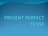 Present perfect tense